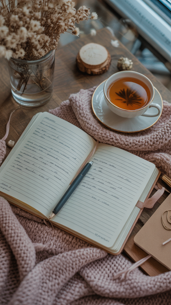cozy flat lay of an open journal with ha 0xgiseghqng0hdbcfiq hg fjfe33icryozsmc7z2ccaw