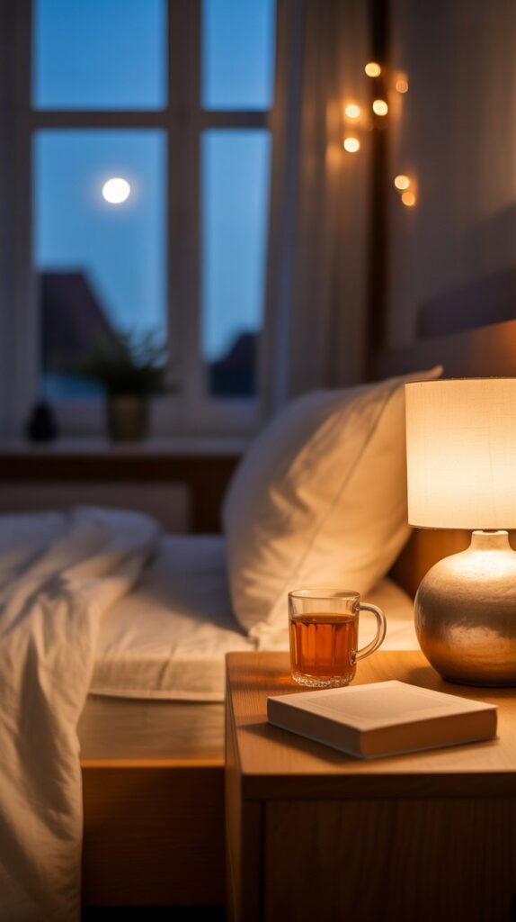 peaceful bedroom at night with soft lamp ditwknh rmcy1aahbmx4ow sc309foksyu6ktzykqr3dw