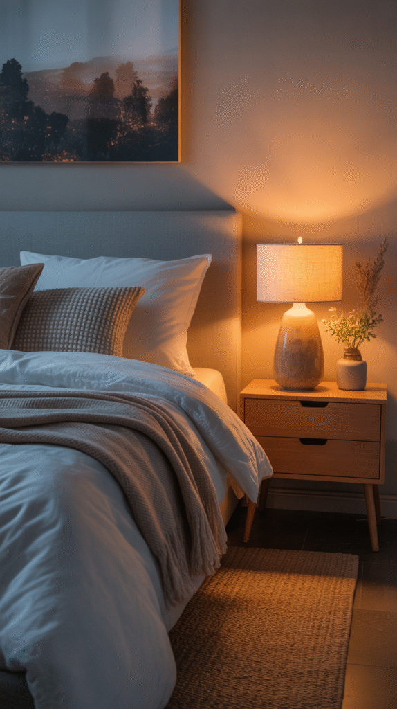 warm softly lit bedroom at night with ne heqt9wr6tsavxym0mqldyq 4vouv vfr56sfbew63xxra